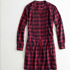 J. Crew Factory Cotton Flannel Tux Dress